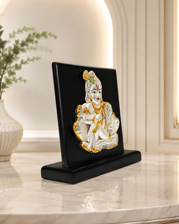 Gold_Silver_Plating_Wooden_Base_Resin_Idol_For_Home_Decor
