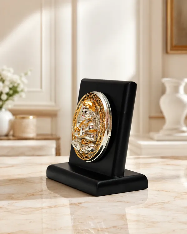 Gold_Silver_Plating_Wooden_Base_Resin_Idol_For_Home_Decor