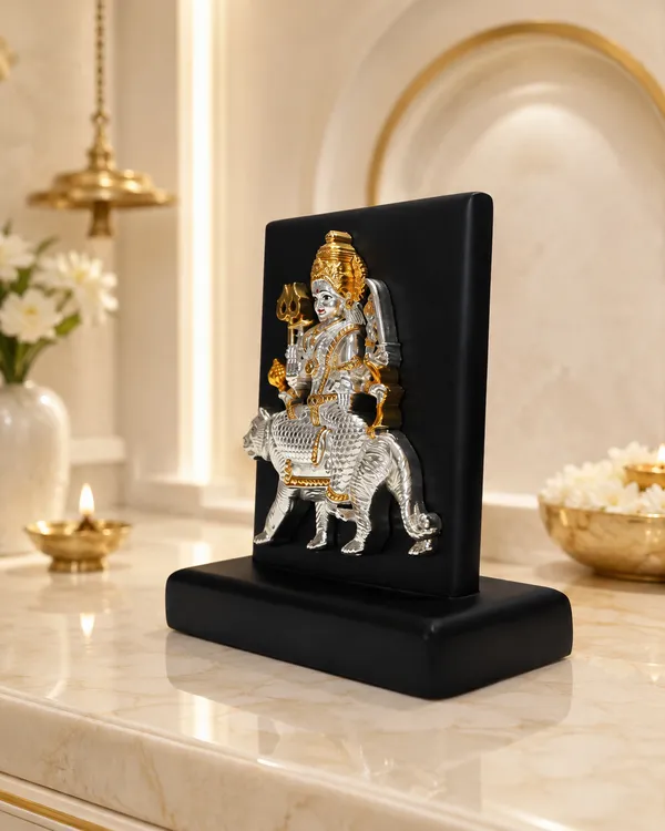 Gold_Silver_Plating_Wooden_Base_Resin_Idol_For_Home_Decor