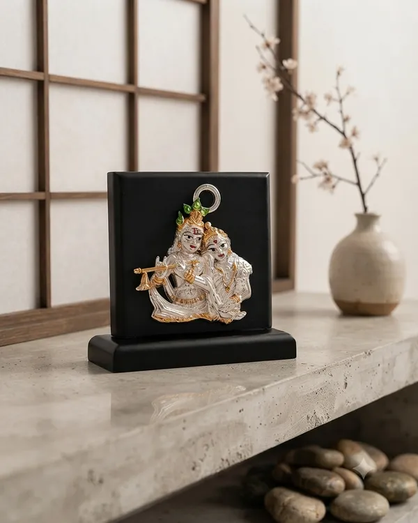 Gold_Silver_Plating_Wooden_Base_Resin_Idol_For_Home_Decor