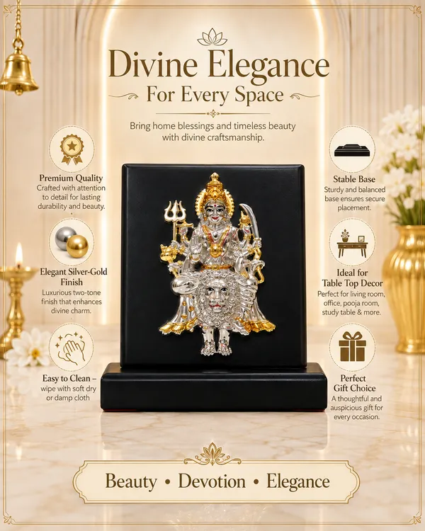 Gold_And_Black_Silver_Plating_Wooden_Base_Resin_Idol_For_Home_Decor