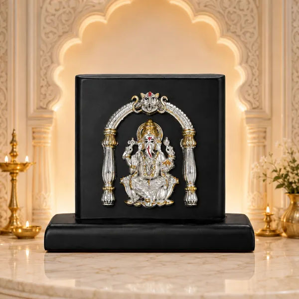 Gold_Silver_Plating_Wooden_Base_Resin_Idol_For_Home_Decor