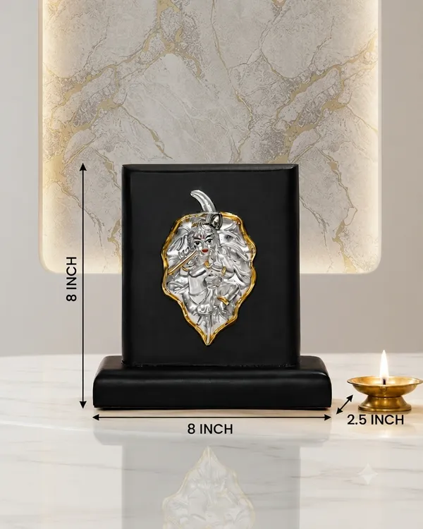 Gold_Silver_Plating_Wooden_Base_Resin_Idol_For_Home_Decor