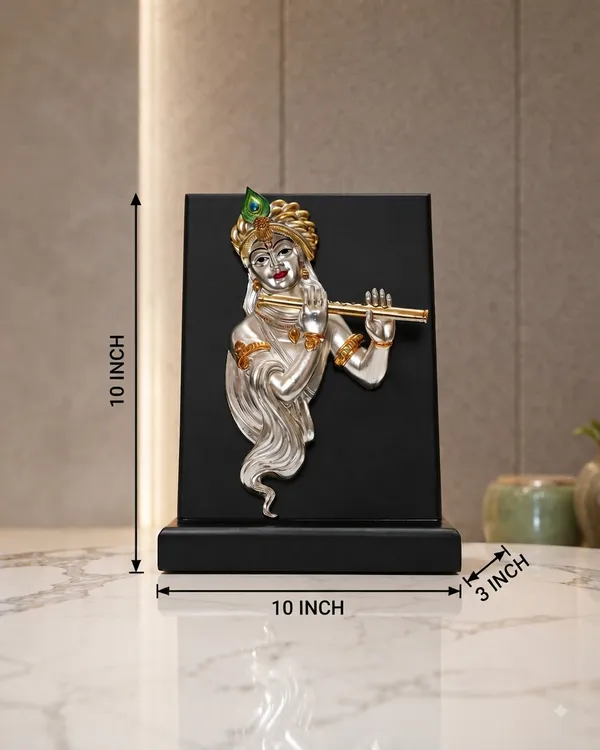 Gold_Silver_Plating_Wooden_Base_Resin_Idol_For_Home_Decor