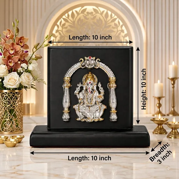 Gold_Silver_Plating_Wooden_Base_Resin_Idol_For_Home_Decor