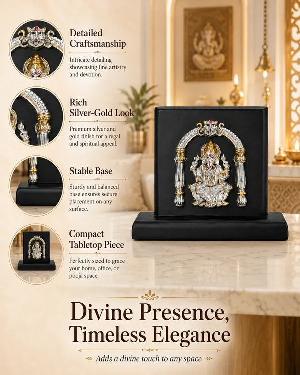 Gold_Silver_Plating_Wooden_Base_Resin_Idol_For_Home_Decor