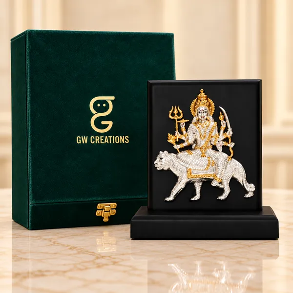 Gold_Silver_Plating_Wooden_Base_Resin_Idol_For_Home_Decor