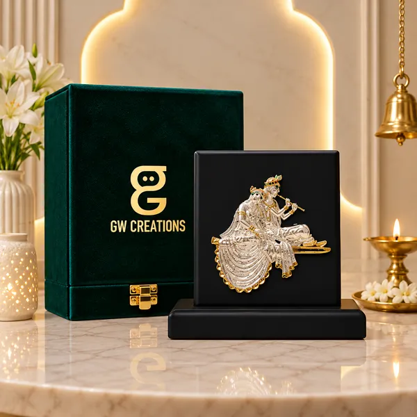 Gold_Silver_Plating_Wooden_Base_Resin_Idol_For_Home_Decor