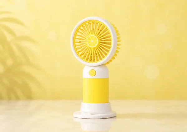 Yellow_Usb_Rechargeable_Portable_Handheld_Mini_Table_Fan