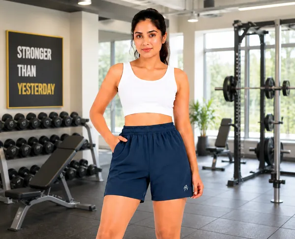 Women's_Navy_Blue_Premium_Polyester_Training_Shorts_|_Quick-Dry_Gym_Athletic_Shorts_with_Side_Pockets_&_Elastic_Waistband_for_Running,_Yoga_&_Workout