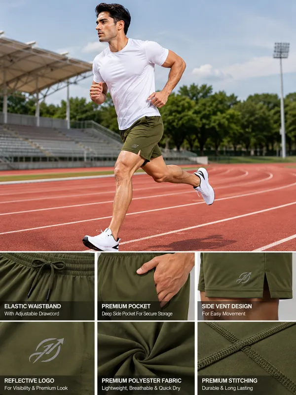Men's_Olive_Green_Sports_Shorts