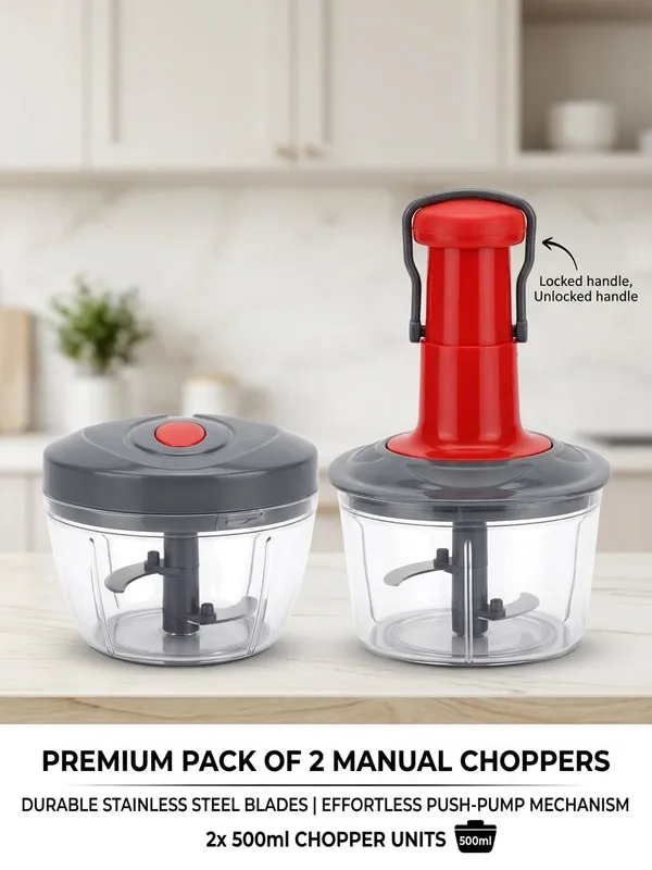 Pack_Of_2_Grey_Plastic_Pullcord_Manual_Food_And_Vegetable_Chopper