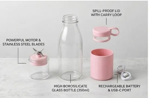 Pink_Plastic_Portable_Usb_Rechargeable_Juicer_Mixer_420_Ml