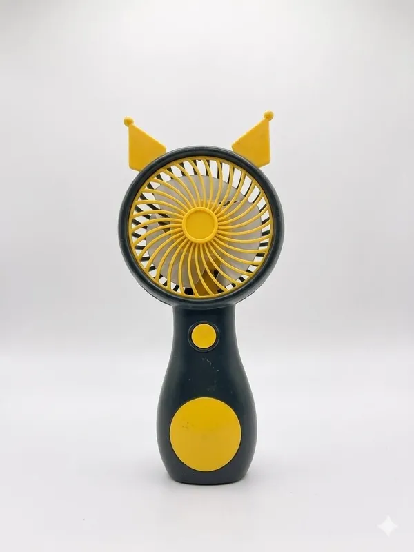 Yellow_Black_Usb_Rechargeable_Compact_Portable_Mini_Hand_Fan
