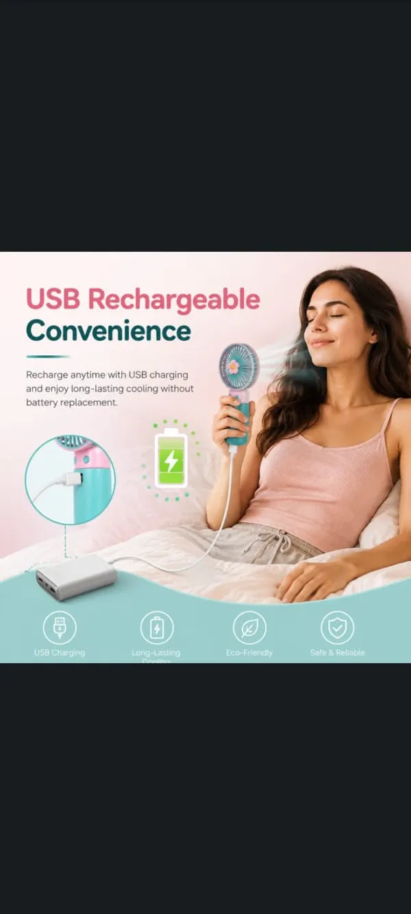 Blue_Green_Usb_Rechargeable_Handheld_Mini_Fan_