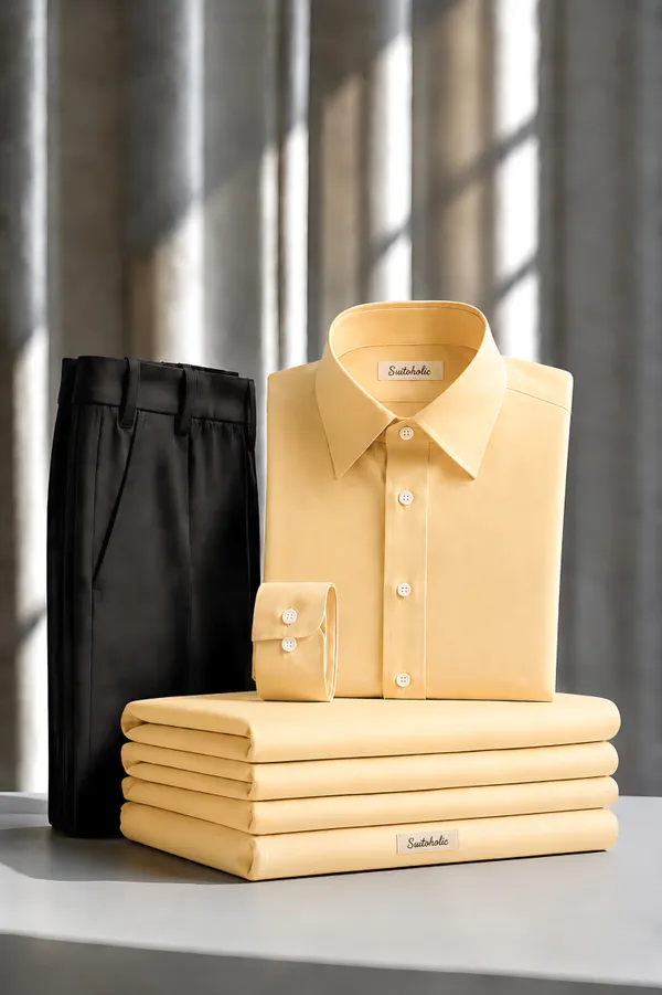 Butter_Yellow_Egyptian_Cotton_Shirt_For_Men