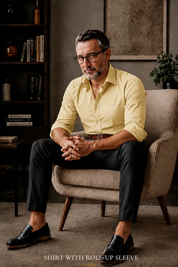 Butter_Yellow_Egyptian_Cotton_Shirt_For_Men