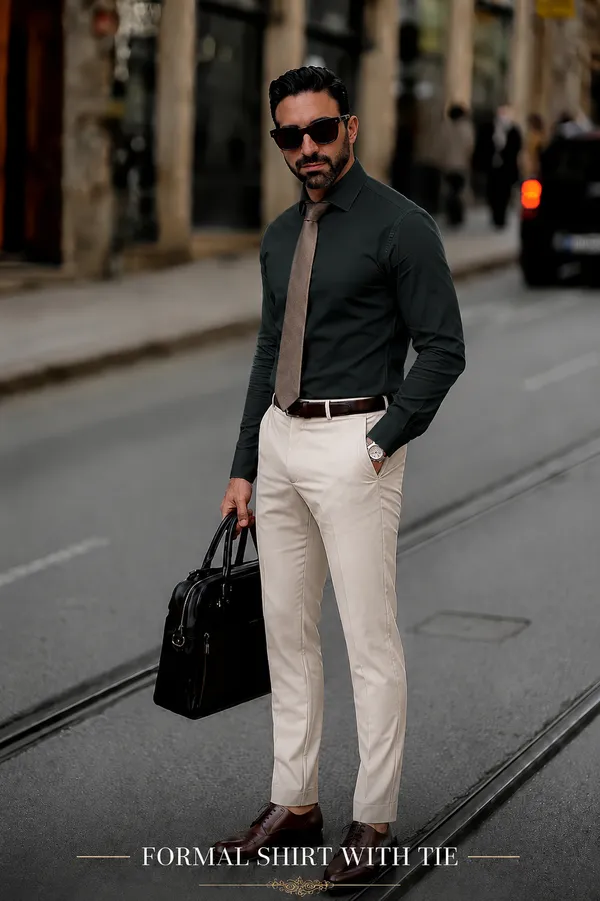 Deep_Olive_Green_Egyptian_Cotton_Shirt_For_Men