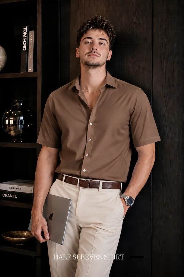 Mushroom_Brown_Egyptian_Cotton_Shirt_For_Men