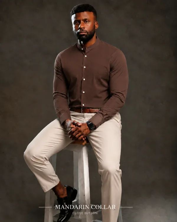 Dark_Brown_Egyptian_Cotton_Shirt_For_Men