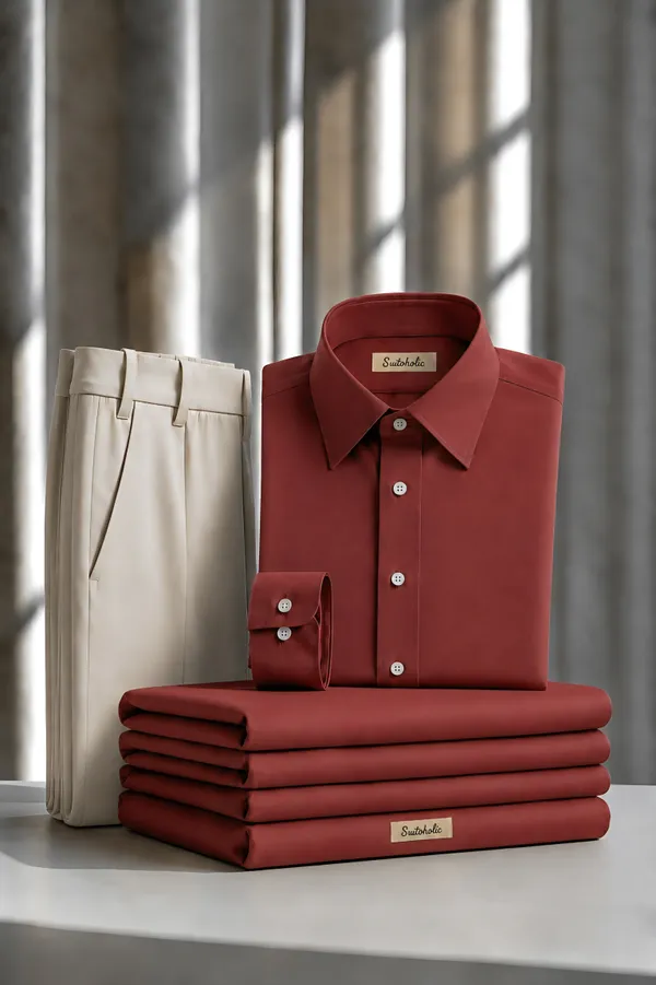 Rust_Red_Egyptian_Cotton_Shirt_For_Men