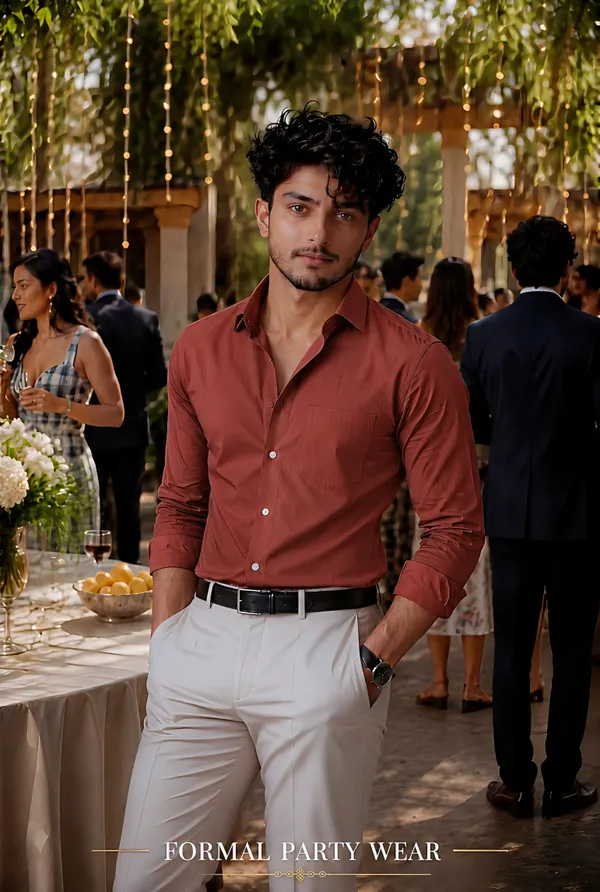 Rust_Red_Egyptian_Cotton_Shirt_For_Men