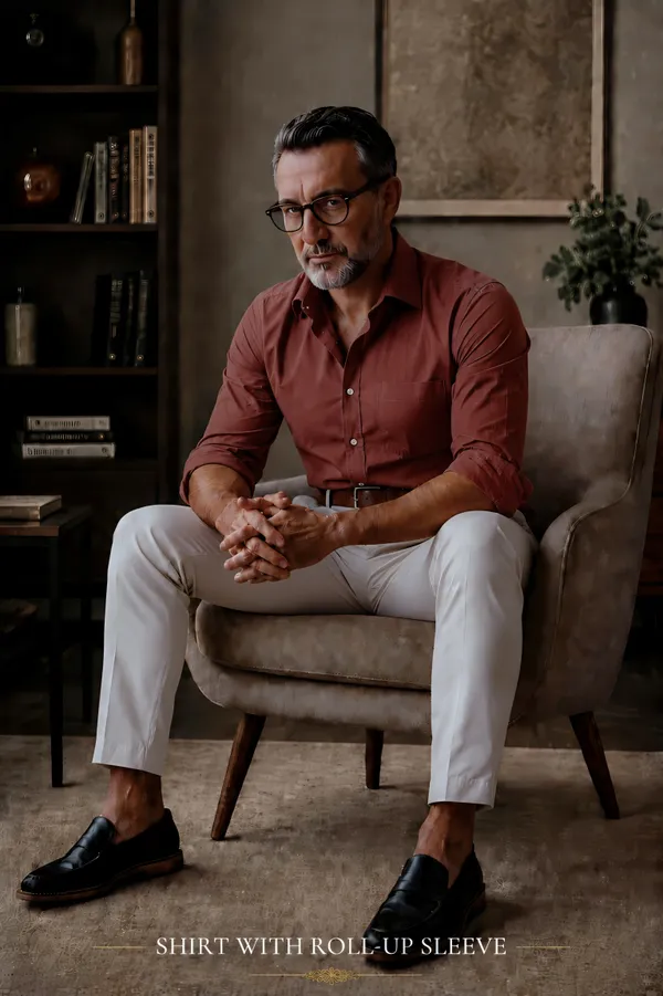 Rust_Red_Egyptian_Cotton_Shirt_For_Men