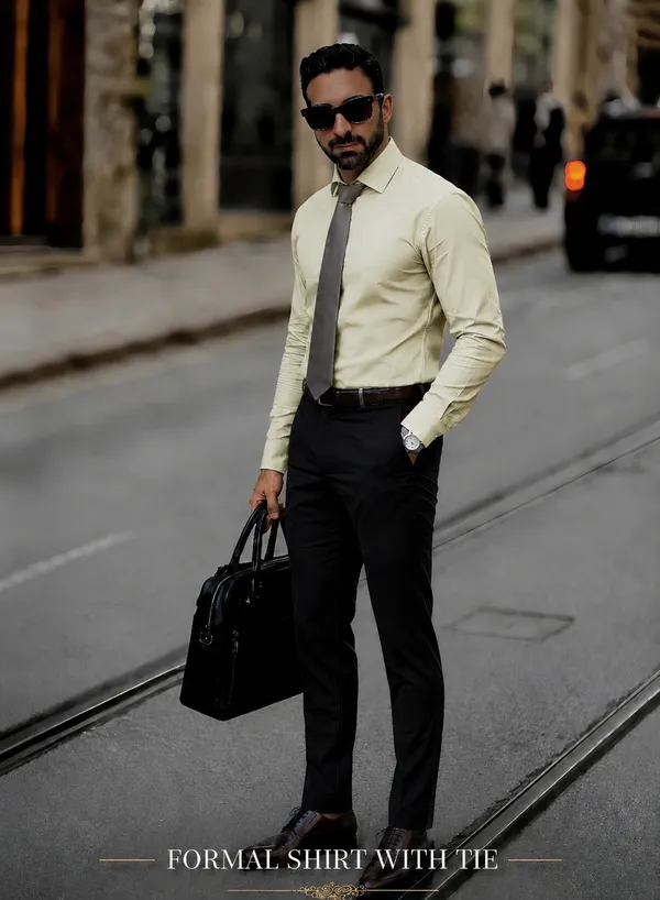 Touch_Of_GreenEgyptian_Cotton_Shirt_For_Men