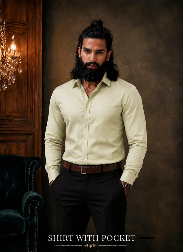 Touch_Of_GreenEgyptian_Cotton_Shirt_For_Men