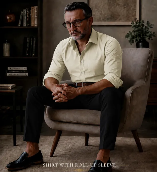 Touch_Of_GreenEgyptian_Cotton_Shirt_For_Men