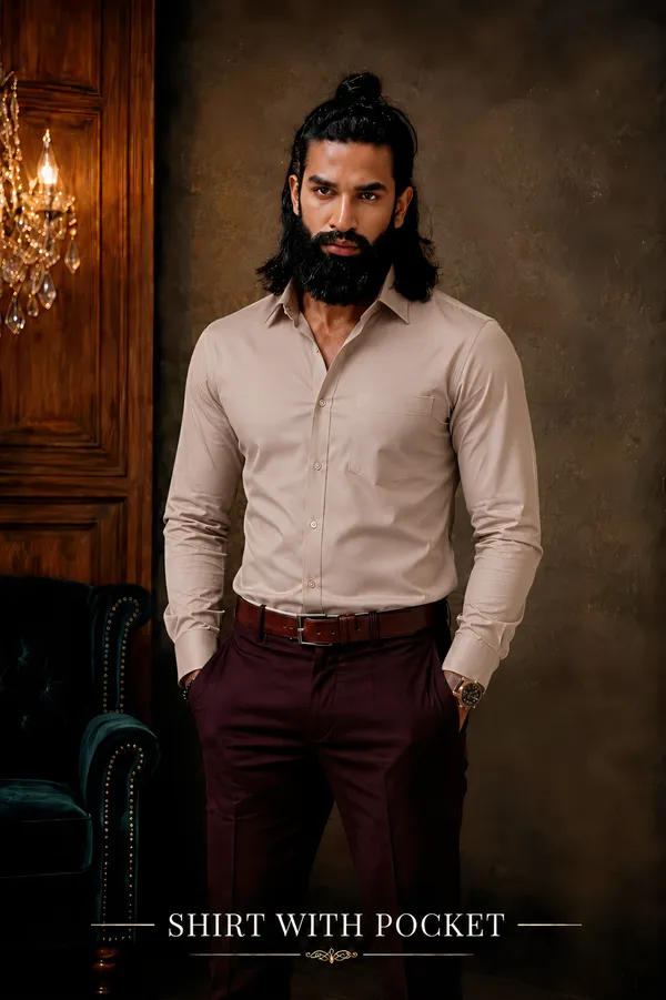 Biscuit_Egyptian_Cotton_Shirt_For_Men