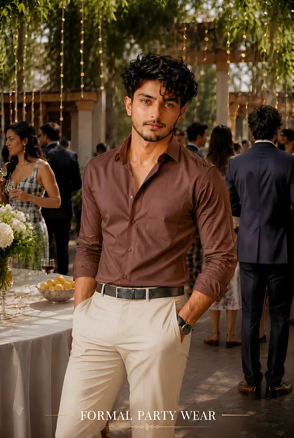 Mocha_Brown_Egyptian_Cotton_Shirt_For_Men
