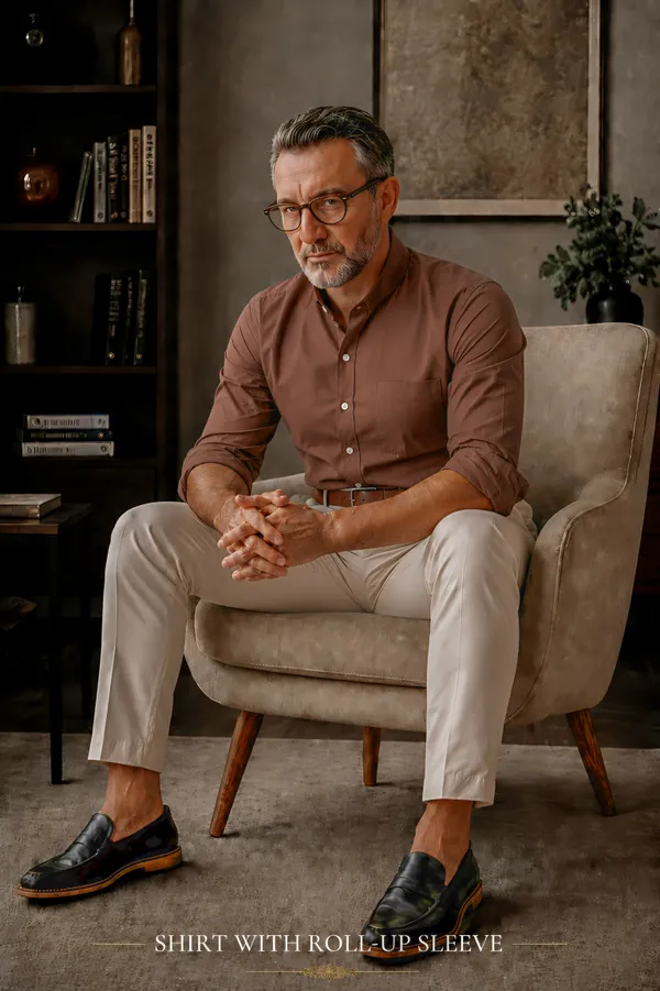 Mocha_Brown_Egyptian_Cotton_Shirt_For_Men
