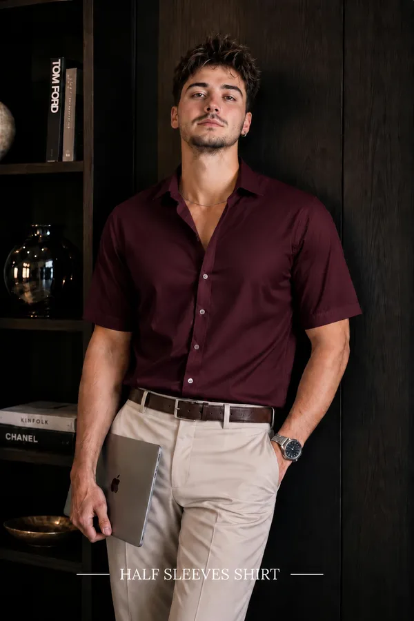 Dark_Maroon_Egyptian_Cotton_Shirt_For_Men