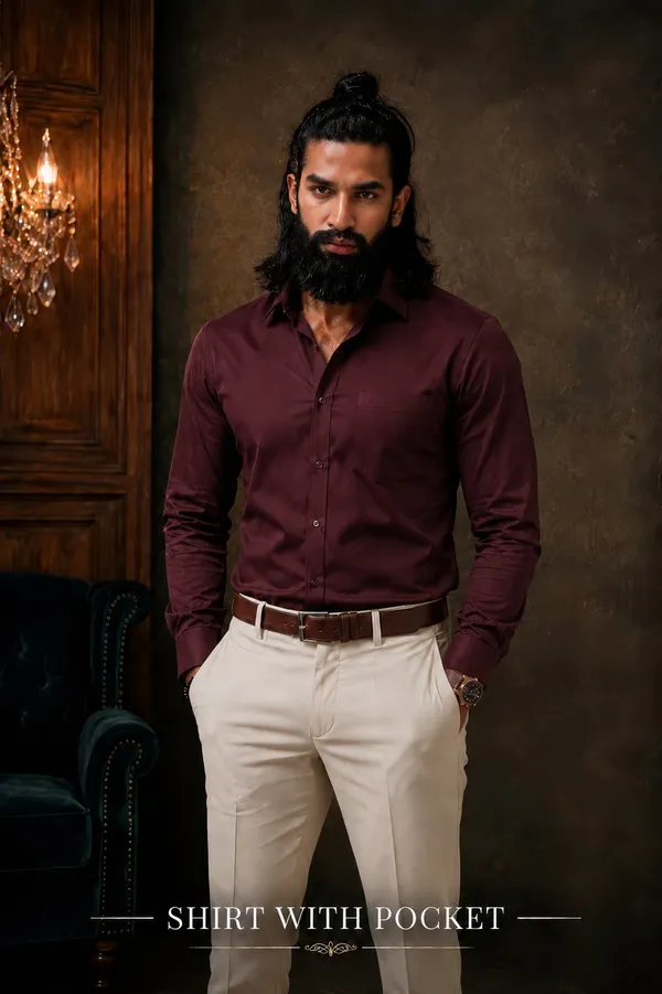 Dark_Maroon_Egyptian_Cotton_Shirt_For_Men