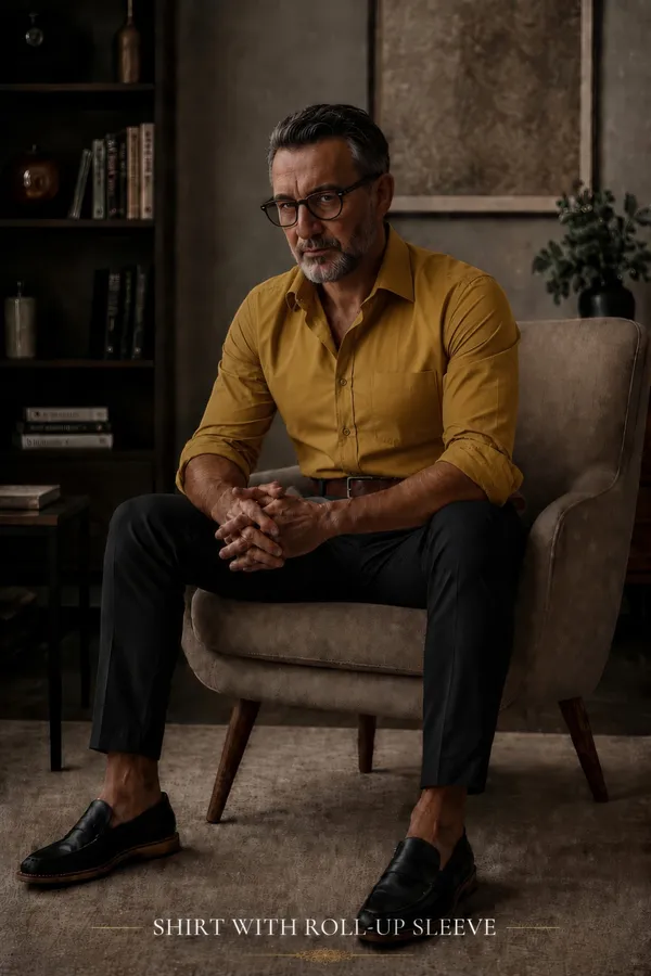 Mustard_Egyptian_Cotton_Shirt_For_Men