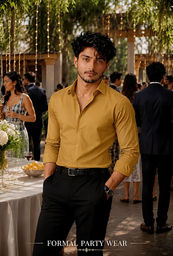 Mustard_Egyptian_Cotton_Shirt_For_Men