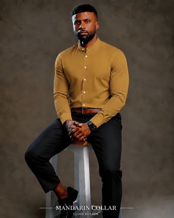 Mustard_Egyptian_Cotton_Shirt_For_Men