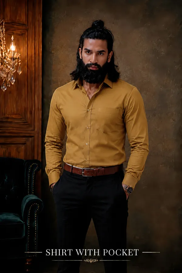 Mustard_Egyptian_Cotton_Shirt_For_Men