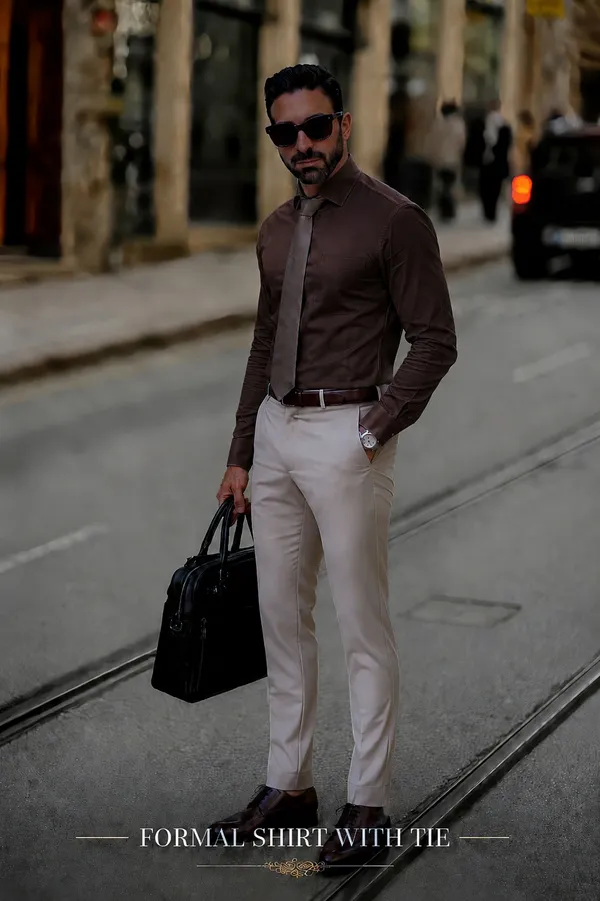 Deep_Cocoa_Brown_Egyptian_Cotton_Shirt_For_Men