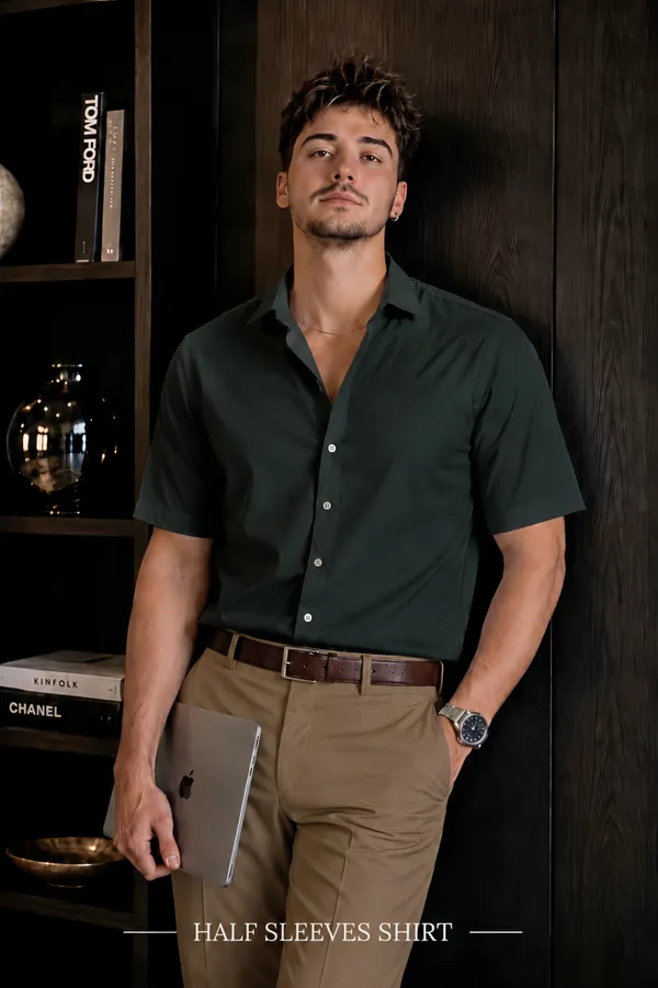 Dark_Green_Egyptian_Cotton_Shirt_For_Men