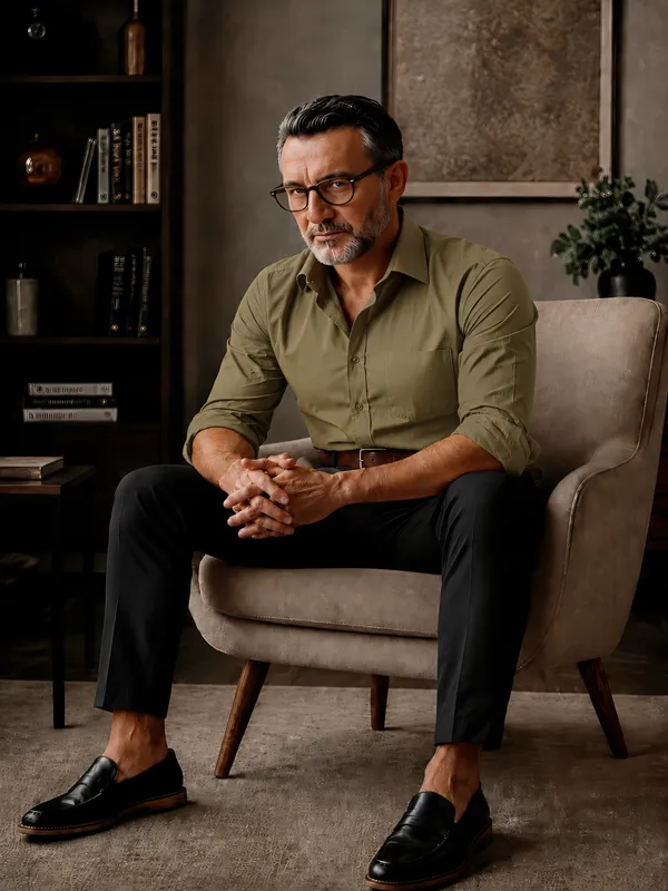 Olive_Green_Egyptian_Cotton_Shirt_For_Men