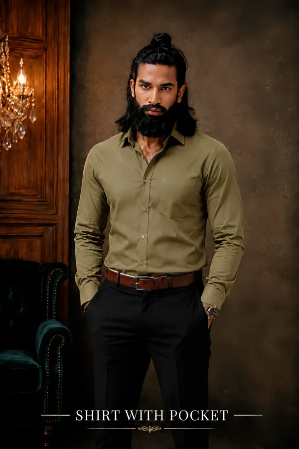Olive_Green_Egyptian_Cotton_Shirt_For_Men