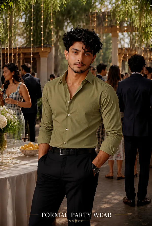 Olive_Green_Egyptian_Cotton_Shirt_For_Men