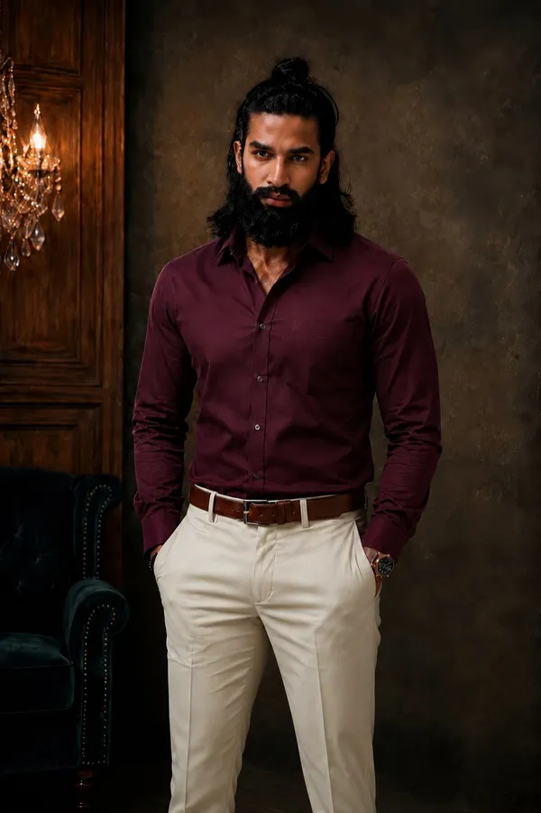 Dark_Purple_Egyptian_Cotton_Shirt_For_Men