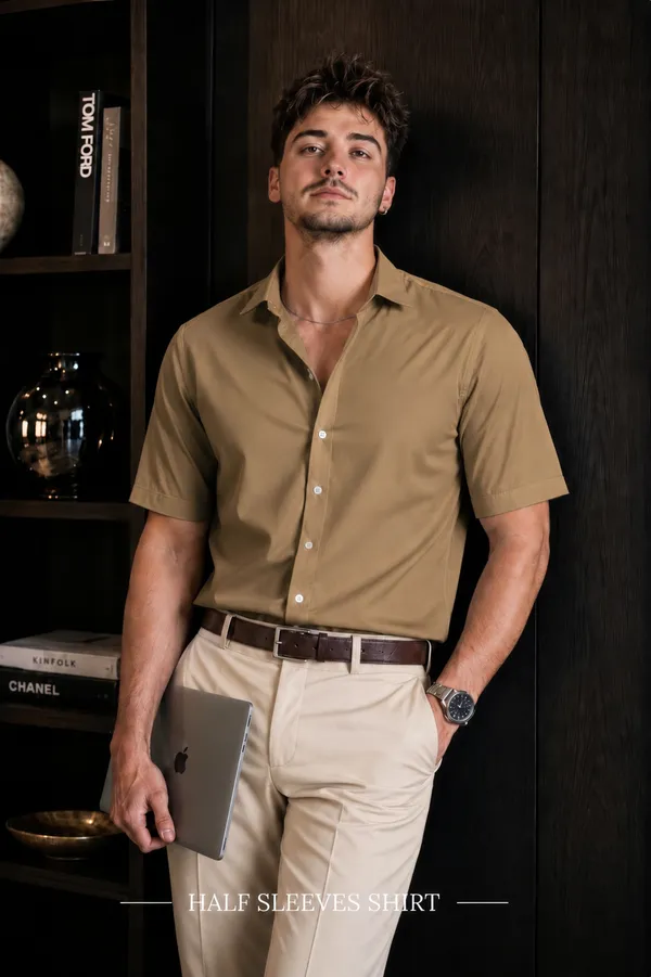 Olive_Khaki_Egyptian_Cotton_Shirt_For_Men
