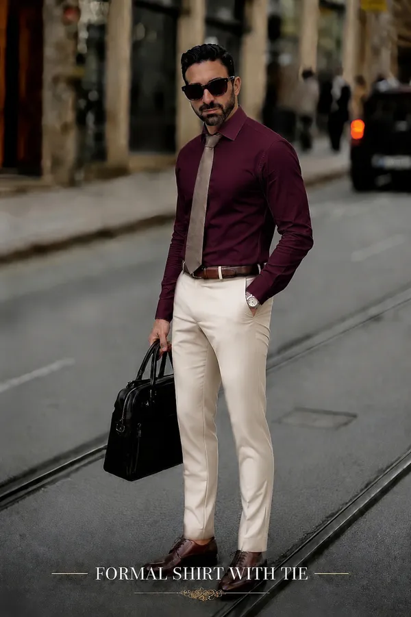 Deep_Maroon_Egyptian_Cotton_Shirt_For_Men