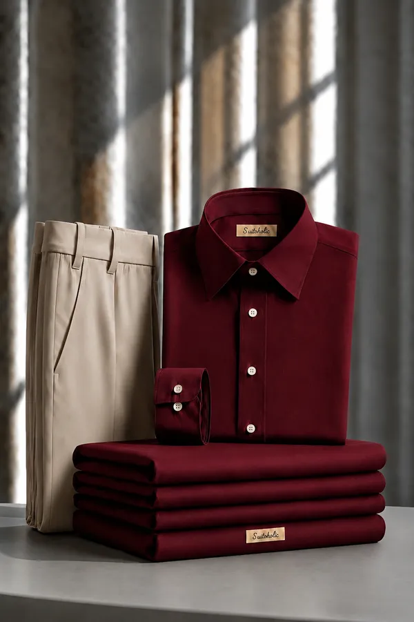Deep_Red_Egyptian_Cotton_Shirt_For_Men