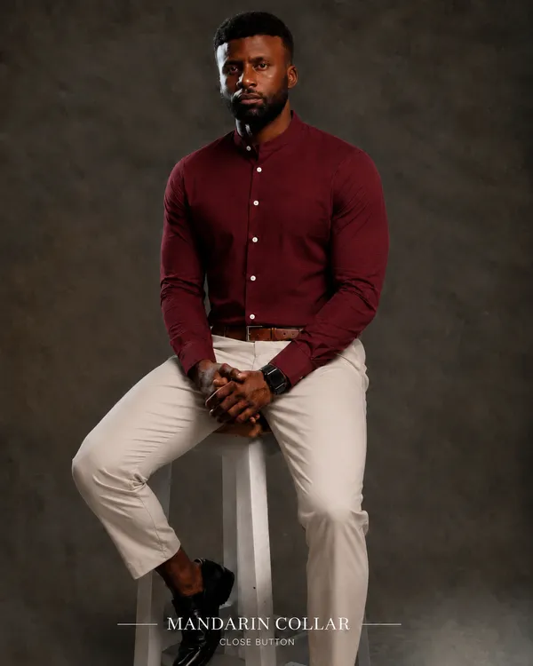 Deep_Red_Egyptian_Cotton_Shirt_For_Men