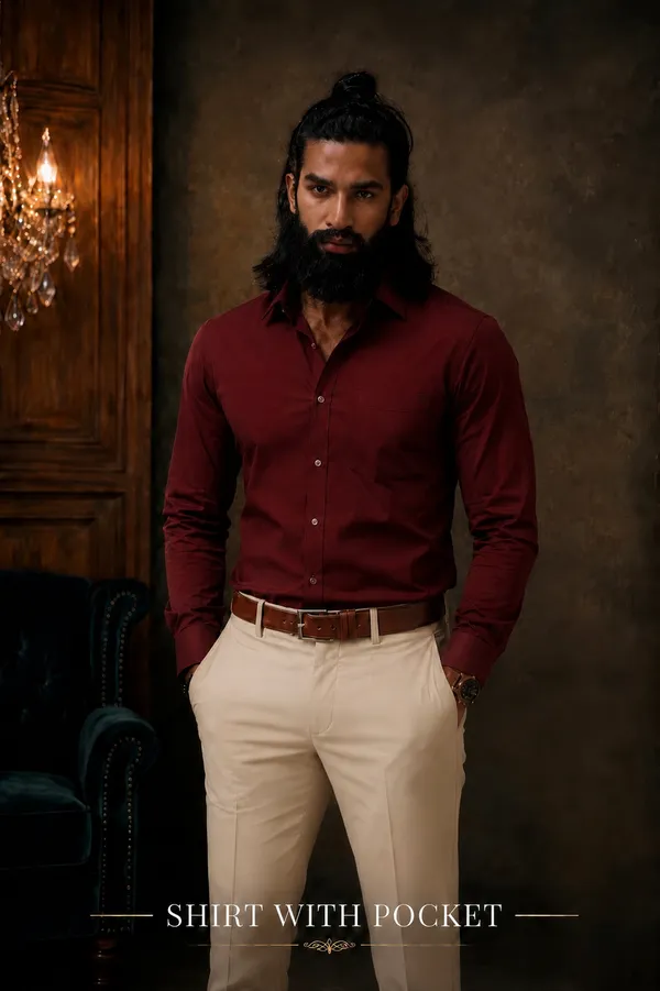 Deep_Red_Egyptian_Cotton_Shirt_For_Men